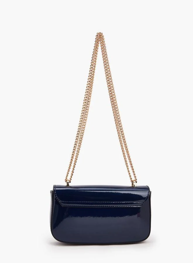 Celeste Solid Crossbody Bag with Chain Strap